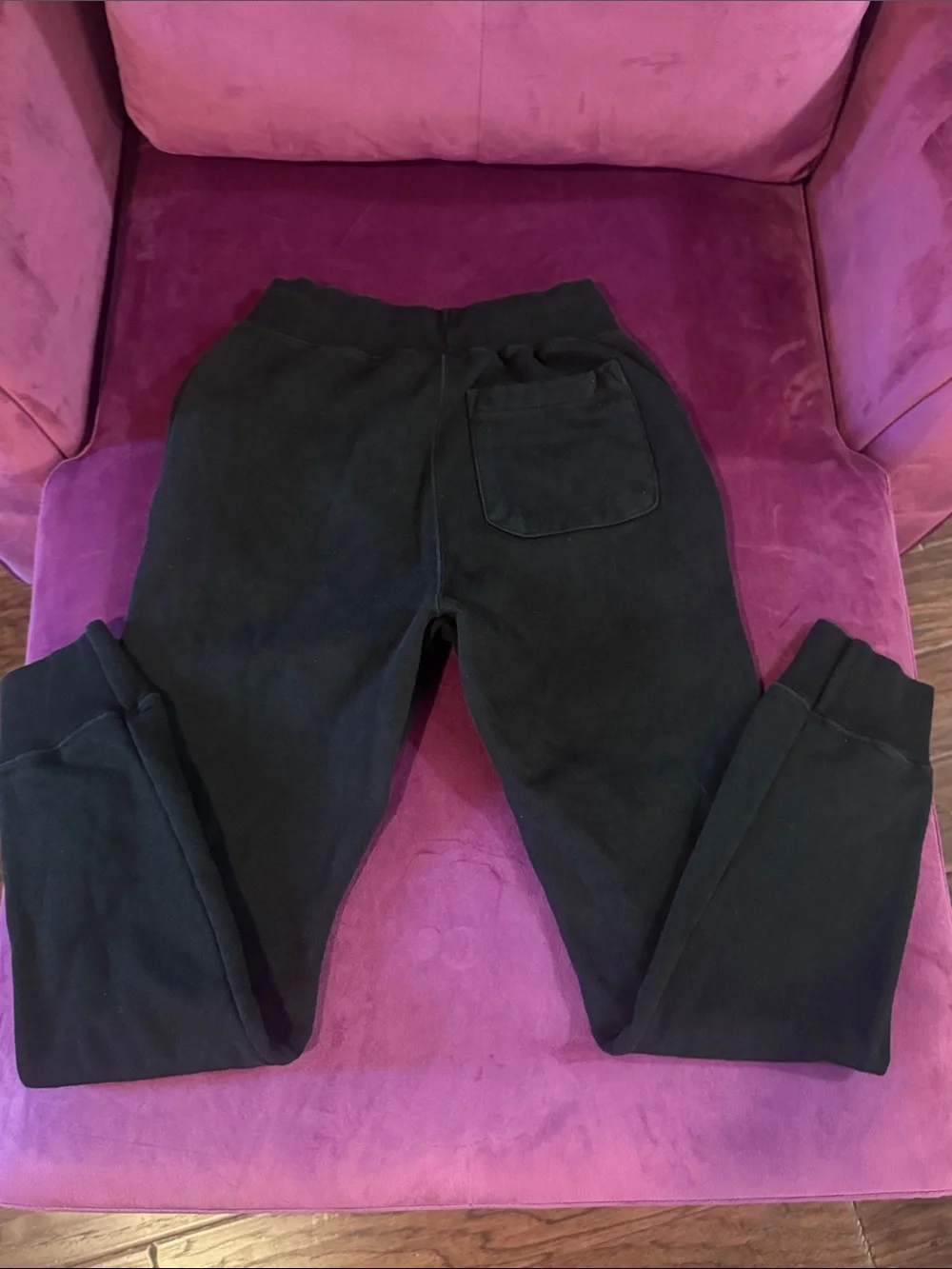 Champion Black Sweatpants Reverse Weave with Gold 'C' Logo 3 pockets Men’s Small